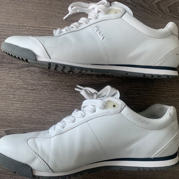 Prada Men's White Sneakers - Picture 7 of 8